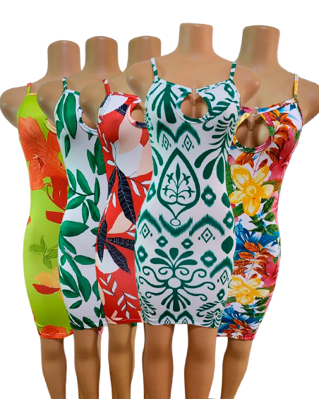 vestido corto de tira 